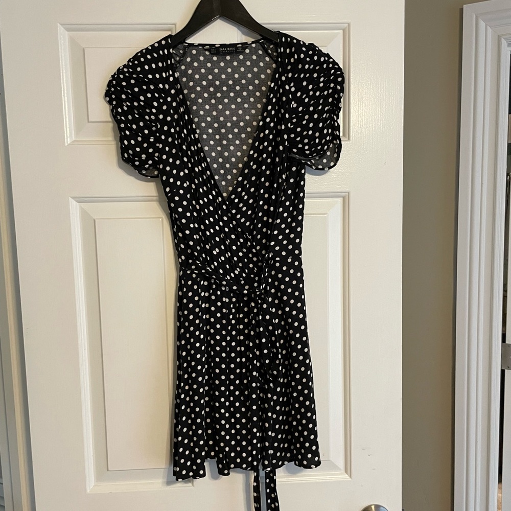 Zara Polka Dot Wrap Romper